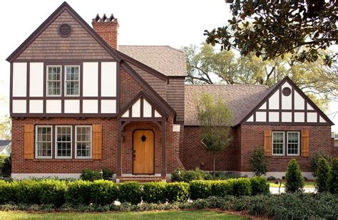 tudor style exterior home renovation.